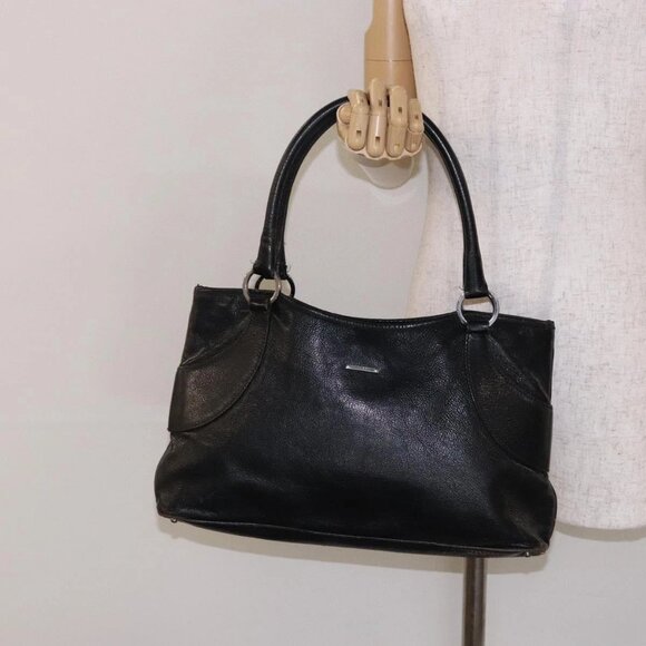 GUCCI Tote Bag Leather Black Silver 113015 Auth - Picture 14 of 16